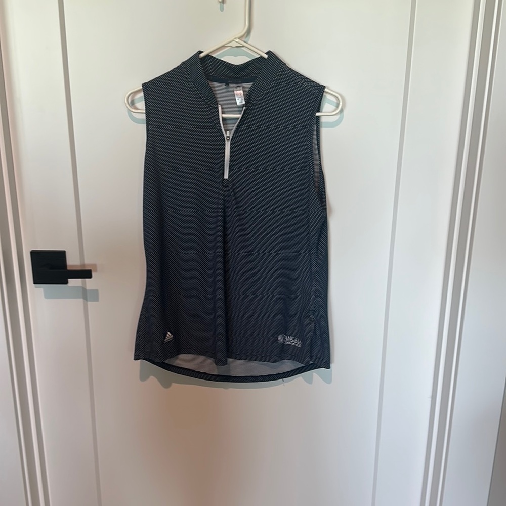 Navy Polka Dot Golf Shirt